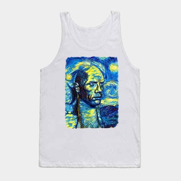 THE ROCK Van Gogh Style Tank Top by todos